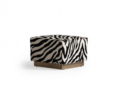 Hocker Sitzhocker Zebramuster Sitzwürfel Stoff Polster Wohnzimmer Sitz